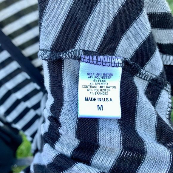🌟 Bobeau Nordstrom Striped Cardigan Dolman Sleeves Size M - Picture 5 of 6